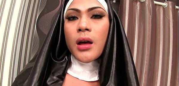  Ladyboy Anita Naughty Nun Bareback